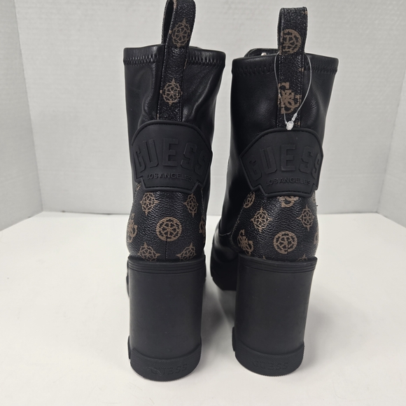 *NEW* Guess Xeno FL7XNOFAL10 Black Chunky Heeled Combat Boots Size EU 36 US 5.5 - Picture 4 of 12